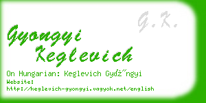 gyongyi keglevich business card